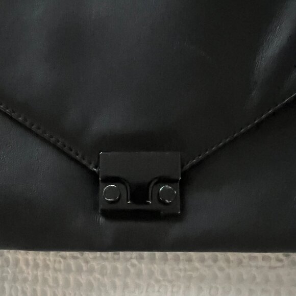 Loeffler Randall Envelope Clutch Turn-Lock Purse Black - Picture 7 of 16